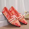 Gemischte Farben Spitzschuhe Mesh Frühling/Herbst 2024 Hohe Qualität Damen Schuhe Slipper Flache Schuhe Flache Schuhe
