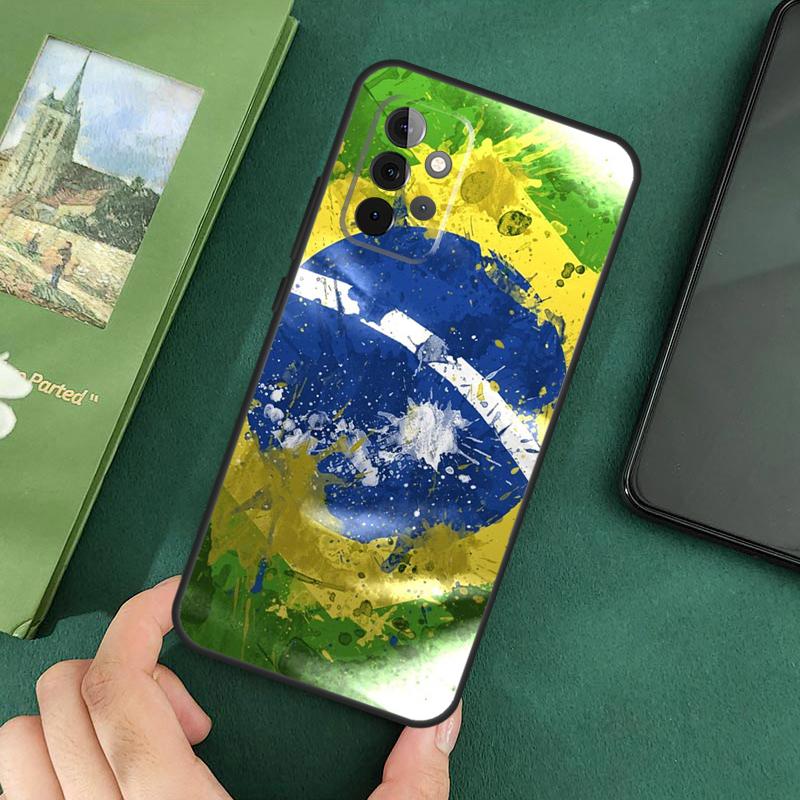 Brazil Brazilian Flag Phone Case For Samsung Galaxy A06 A05 A16 A55 A35 A15 A53 A33 A13 A22 A32 A52 A14 A34 A54