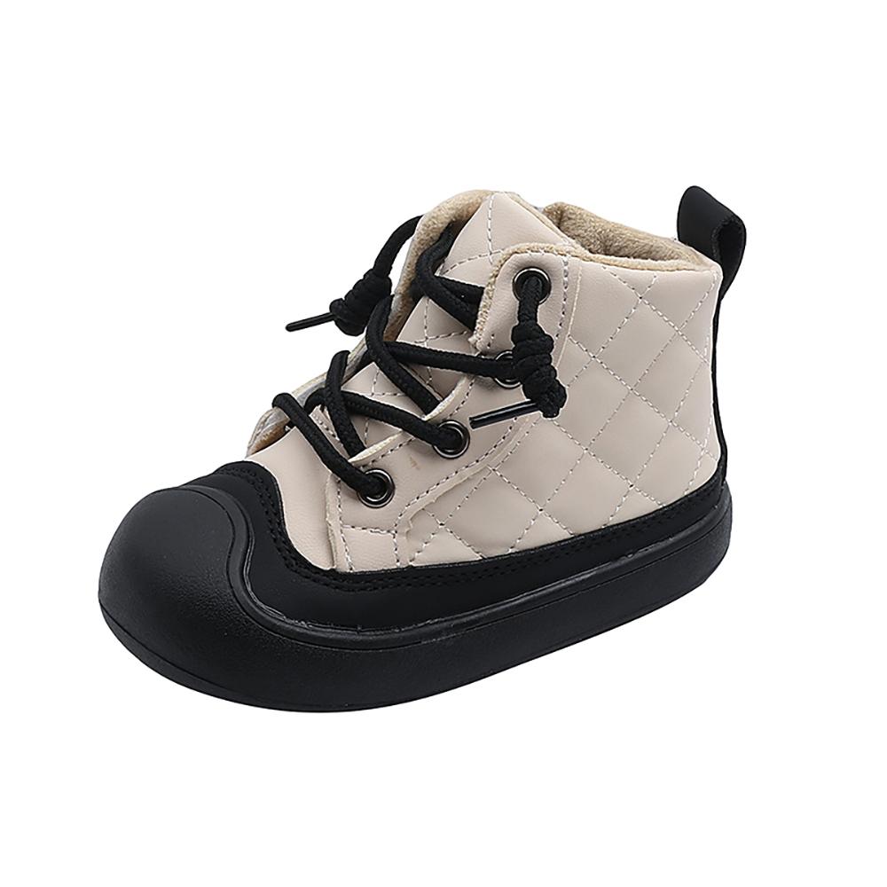 

Faux Fur Winter Boots For Children Trend Fashion Plaid Kid s Plush Boots Anti-slippery Boy s Girl s Snow Boots Winter Shoes 24