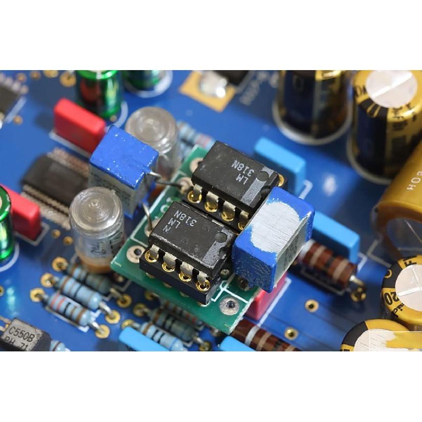 20PCS 8Pin DIP SIP Round IC Sockets Adaptor Solder Type Gold Plated Machined,for 8 DIP OP-AMP IC, MCU Straight Socket