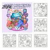 Coloring Pages for Markers Cozy Moments Book, Thick Cotton Pulp Paper Drawing Pad, Detailed Graffiti Art Pad Daily Life Patterns Relaxation