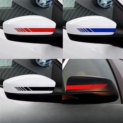 Fashion Racing Stripe Stickers Car Rearview Mirror Vinyl Waterproof Decals Decor Car Styling Rear View Mirror Sticker Strip