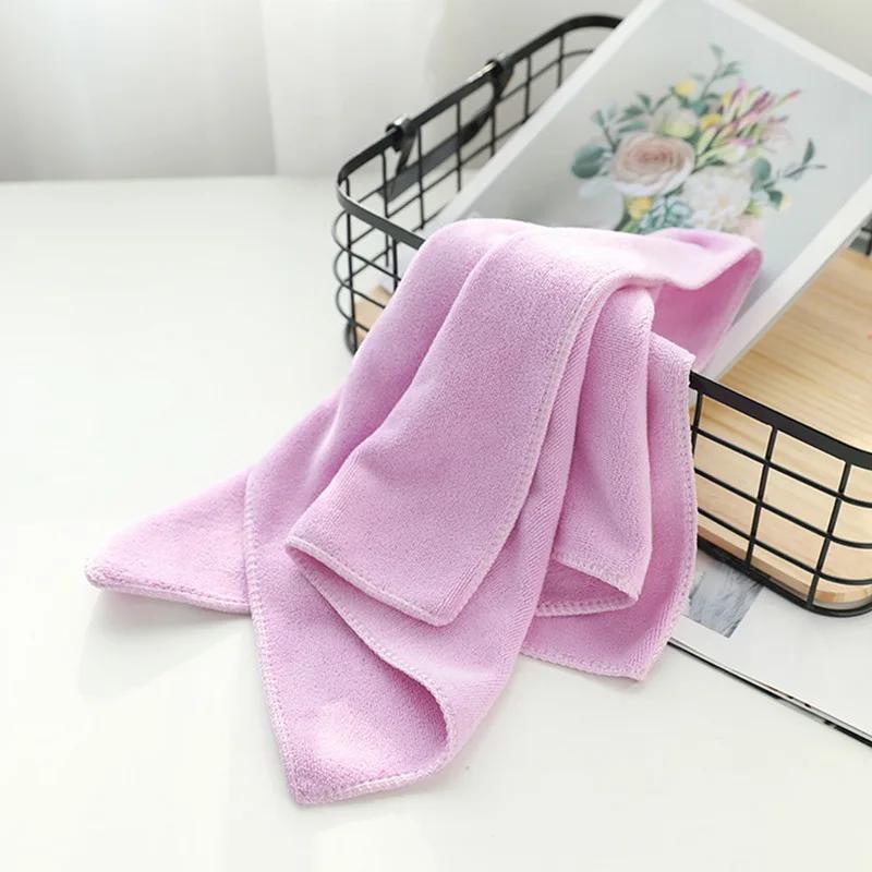1PC Towel Microfiber Quick Drying Solid Color Soft Face Towel Dry Head Hair Adult Face Towel 30x70cm Bath For Kids