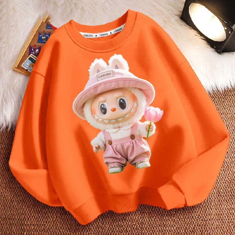 Children's Fashion Hoodies for Spring and Autumn: Round-neck, Long-sleeved, Loose Hoodies for Boys and Girls