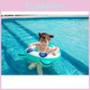 New Inflatable Children's Rainbow Panda Swim Ring With 3d Handles Summer Water Armpit Ring Stock