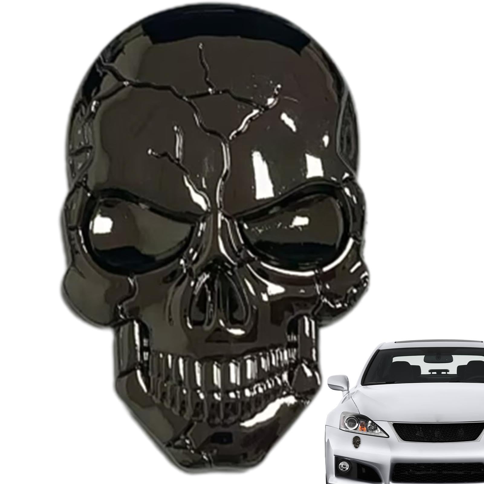

3D Skull Decal, Skeleton Emblem Car Body Sticker, Demon Night Skull Car Sticker Sticker Please refer to the description чёрный