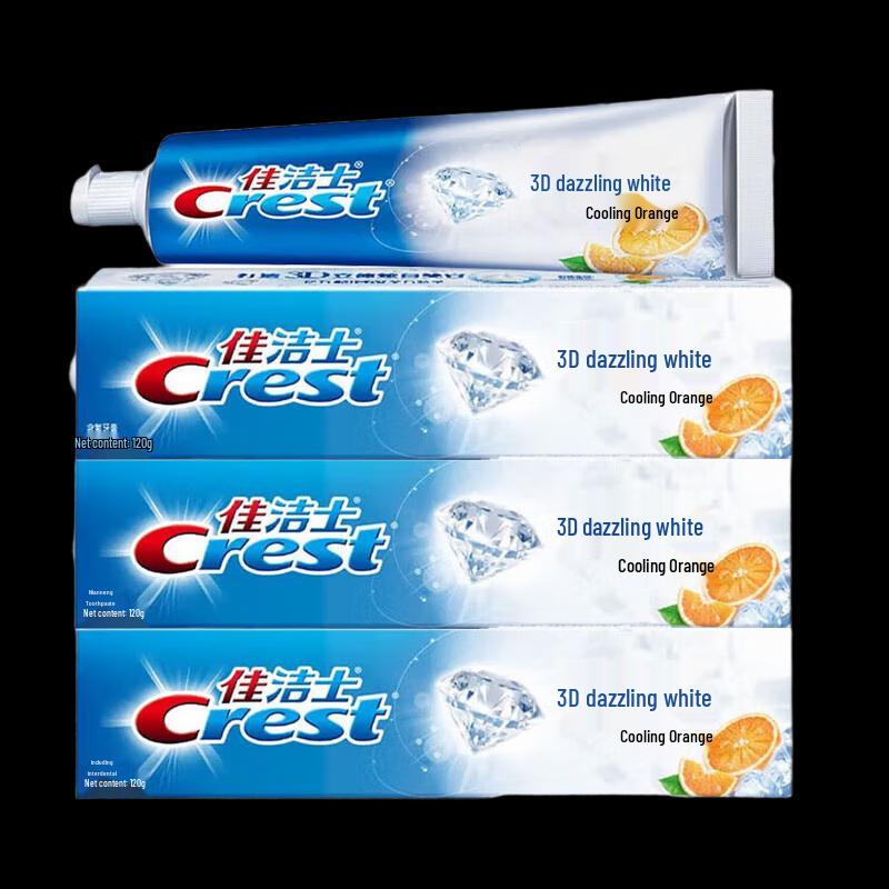 Crest 3D White Orange Mint Toothpaste (3x120g)