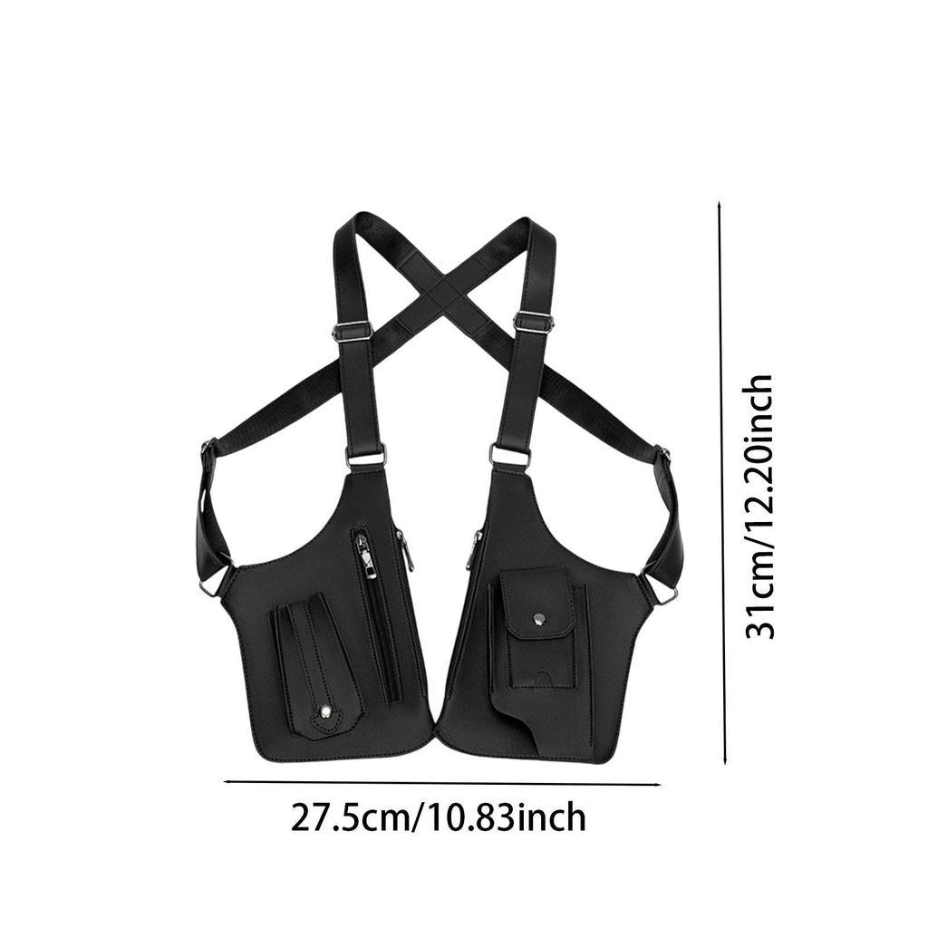 Underarm Shoulder Bag, Crossbody Wallet, Large Capacity Double Pocket