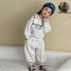 Set Sportivo e Casual per Bambini Primavera e Autunno Felpa Foderata in Pile + Pantaloni Set Caldo Due Pezzi