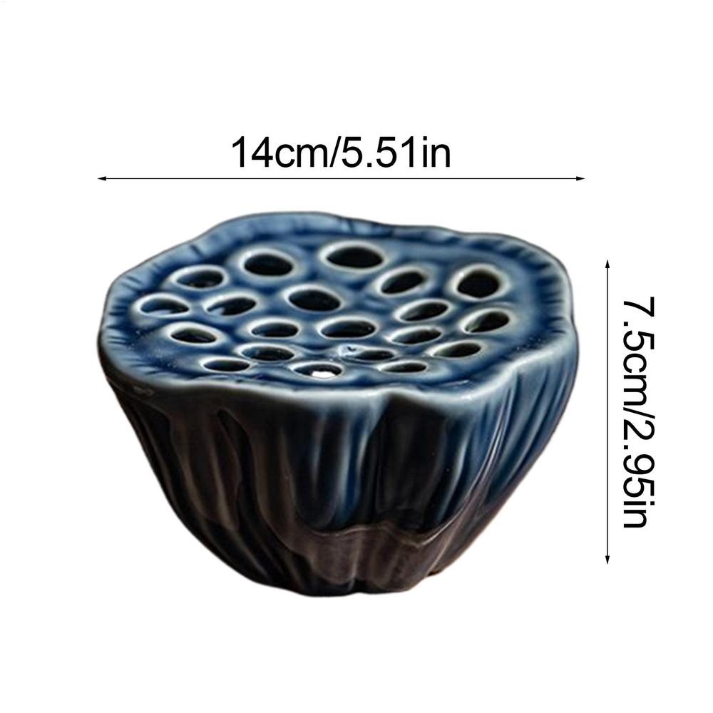 

Керамическая подставка для цветка лотоса Дзен ваза для цветка лотоса Подставка для цветочной композиции керамический контейнер для гидропоники цветов Домашнее украшение