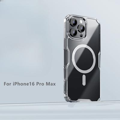 For Iphone16 Pro Max Phone Case, Airbag Transparent Magsafe Magnetic Case, Apple 16.