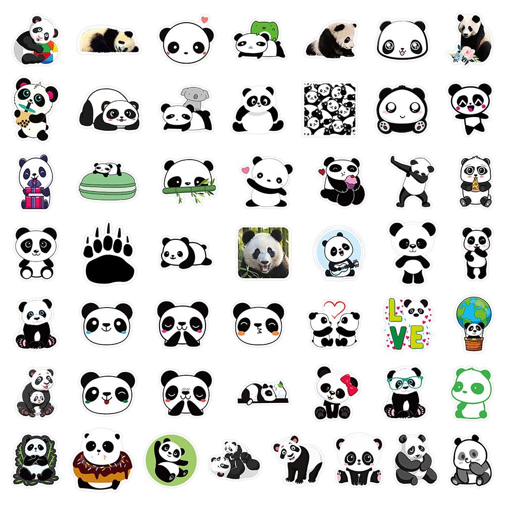 50Pcs Cute Panda Stickers - Waterproof Vinyl Decals For Water Bottles Laptops Journals Sticker Story Store