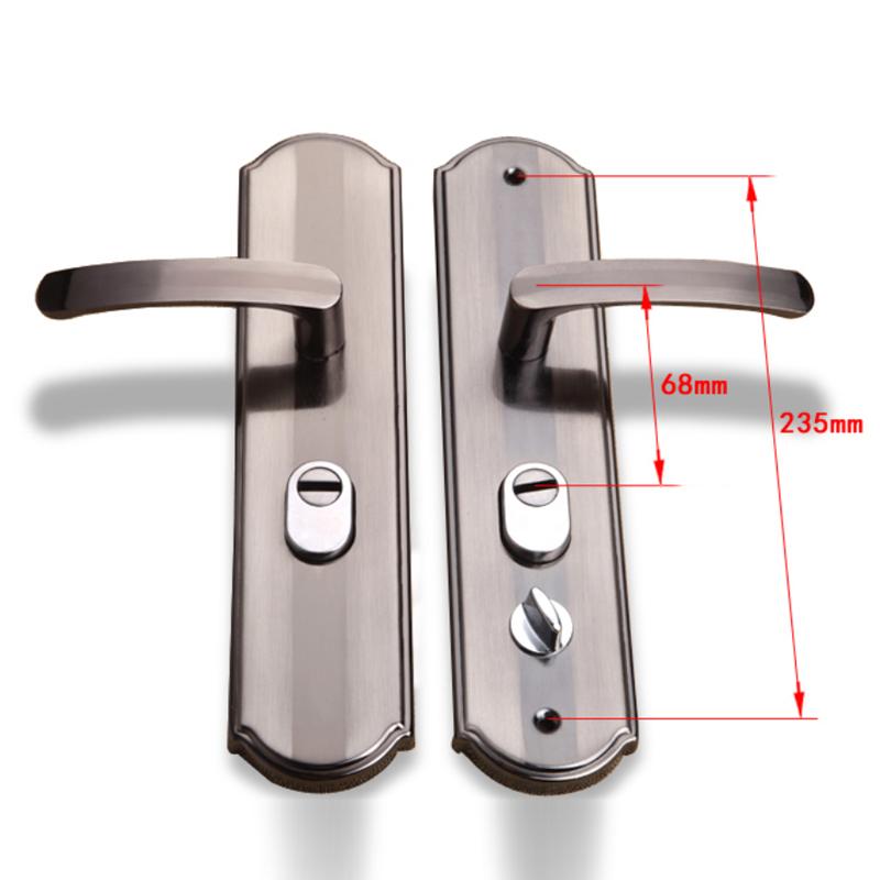 Aluminiowa klamka do drzwi Uniwersalna klamka do drzwi zabezpieczających Parę zamków Pogrubiona klamka panelowa Zamek do drzwi Sprzęt gospodarstwa domowego