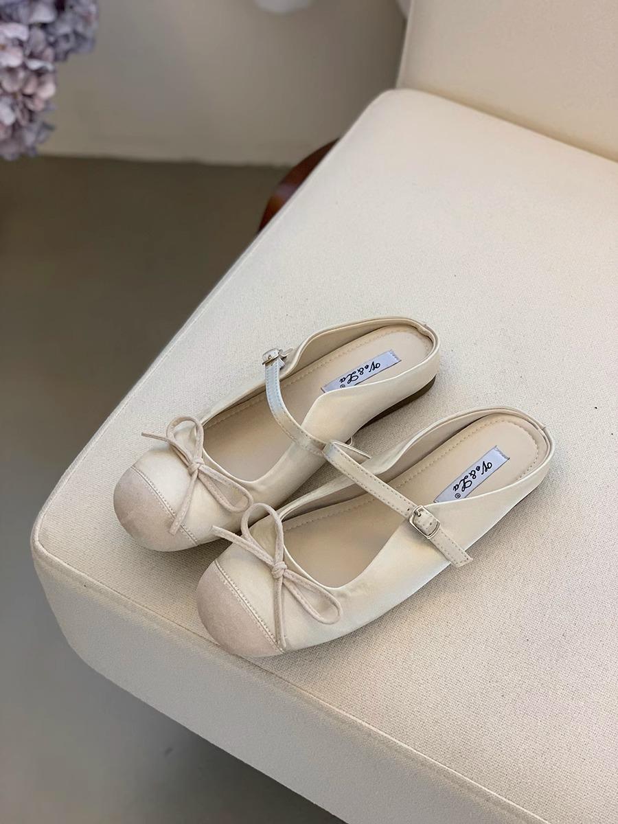 

Фань Гуй~ Французский квадратный носок с туфлями Мэри Джейн 2025 новые ретро балетки на скрытой платформе 39