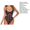 Women Sexy Bodysuit Low-cut Backless Sleeveless Thin See-through Hollow Lace Deep V Neck Spaghetti Strap Skinny Lady Wedding Night Playsuit