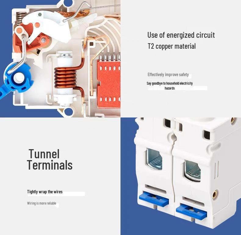 Zhengtai NXB-631P Miniature Circuit Breaker: 2P Household, 3P 63A, 4P 32A Electric Switch