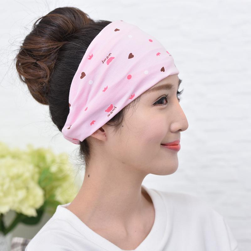 Adjustable Maternity Cotton Headscarf: Windproof & Elastic Postpartum Headband