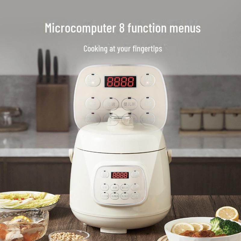 Miniaturowy szybkowar elektryczny Hemisphere 2,5 l, stal nierdzewna 304, dla 3 osób, wielofunkcyjny, kompaktowy rozmiar.