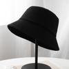 New solid color advanced sense simple light board personalized temperament bucket hat big eaves shading design bucket hat