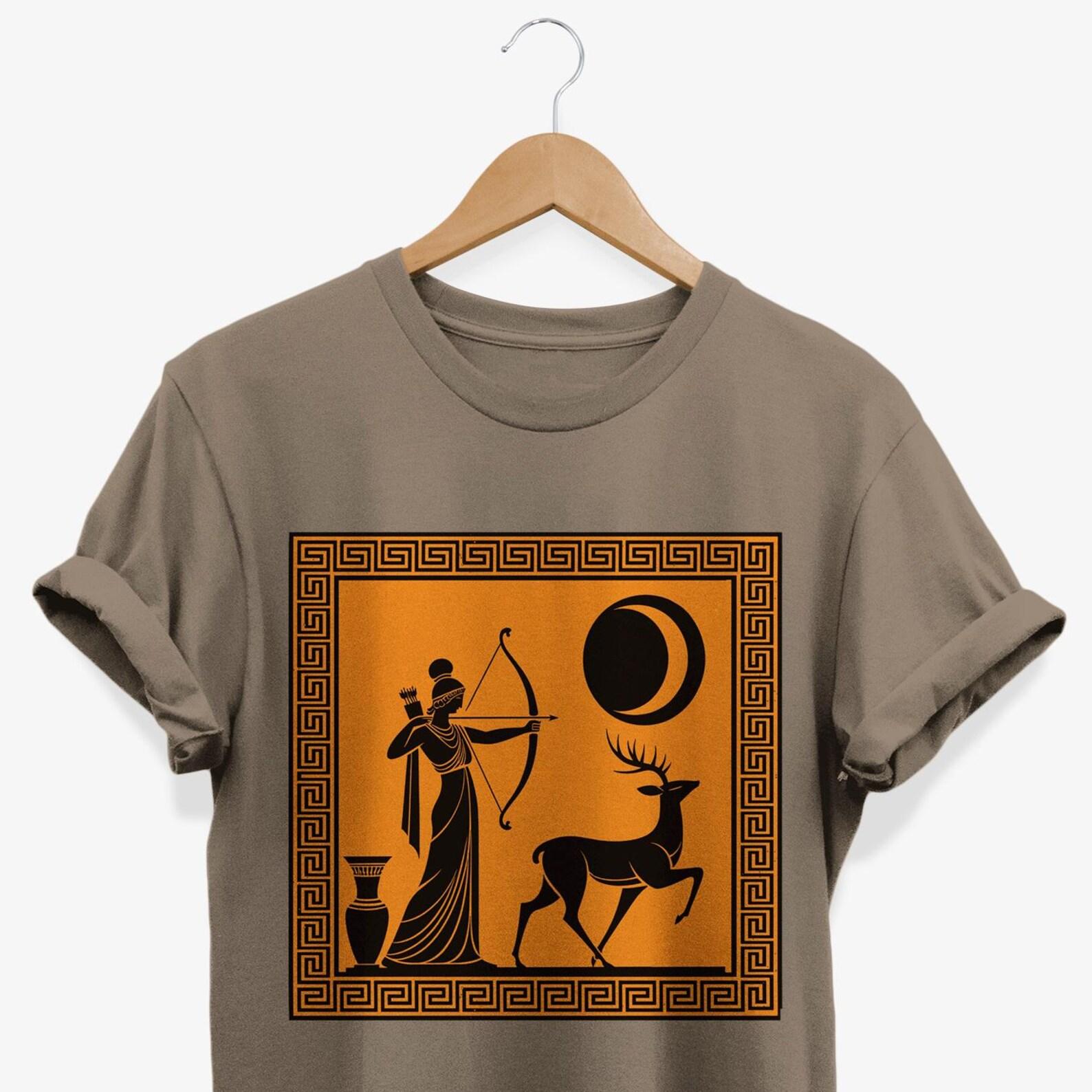 Artemis Moon Goddess T-Shirt: Greek Mythology Graphic Tee L