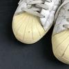 adidas originals superstar leather sneakers US6 24 men's white trefoil(USED)