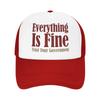 Everything Is Fine Trust Your GovernUnisext Mesh Trucker Hat Vintage Summer Breathable Meshback Baseball Cap For Casual Wear