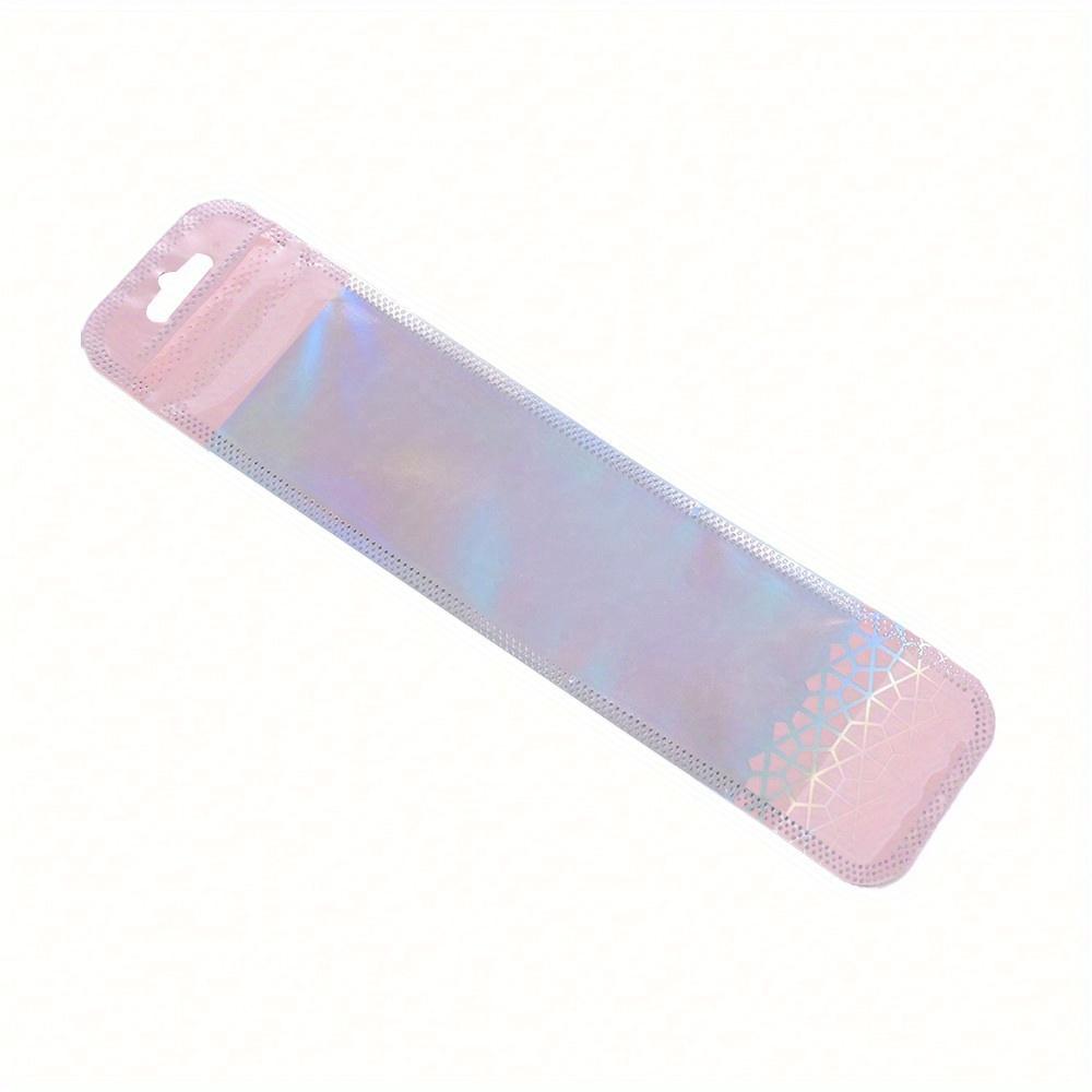 100Pcs Holographic Pen Bags, Pen Packaging Bags, Resealable Smell Proof Bags For Party Favor Storage, Cosmetics, Jewelry & Pen Packaging
