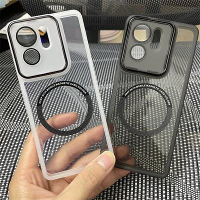 Luxury Transparent Magsafe TPU Case for Motorola Edge 40 Soft Silicone Clear Magneic Wireless Charge Camera Protection Full Shockproof Protect Cover