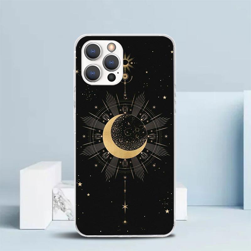 Moon Mystery Totem Witche Phone Case For IPhone 16 17 Air 16E 15 14 Plus 13 Mini 12 11 Pro Max 7 8 + SE 2020 Soft TPU Back Cover