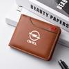 Czsvdy1 Czprfz1 Car Purse Driver License ID Credit Card Leather Wallet For Opel Astra GTC Insignia Antara Meriva Zafira Auto Emblem Accessories