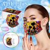 50PC Adult Flowers Cat Cartoons Printing Three-Layer Disposable Protective Mask