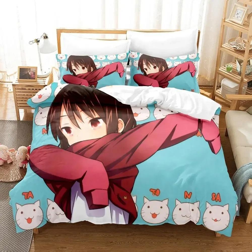 Anime A Channel Bedding Set Single Twin Full Queen King Size Bed Set Adult Kid Bedroom Duvetcover Sets Print Anime Bed Sheet Set