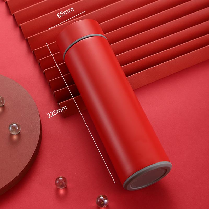 Portable  Intelligence Thermos Cup 500ml Vacuum Flasks Portable Stainless Steel Thermos Cup Water Bottle Travel Tea Mug Office Thermos Cup