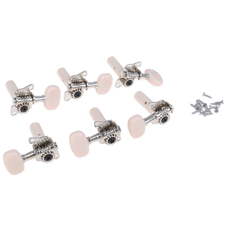 Classical Guitar Tuners (6-Pack) – 3L/3R Nickel Plated, With Screws & Ferrules