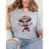 Dancing Skeleton In Traditional Dress T-Shirt, Unisex Tee For Everyone, Fun And Colorful Design For Dia De Los Muertos