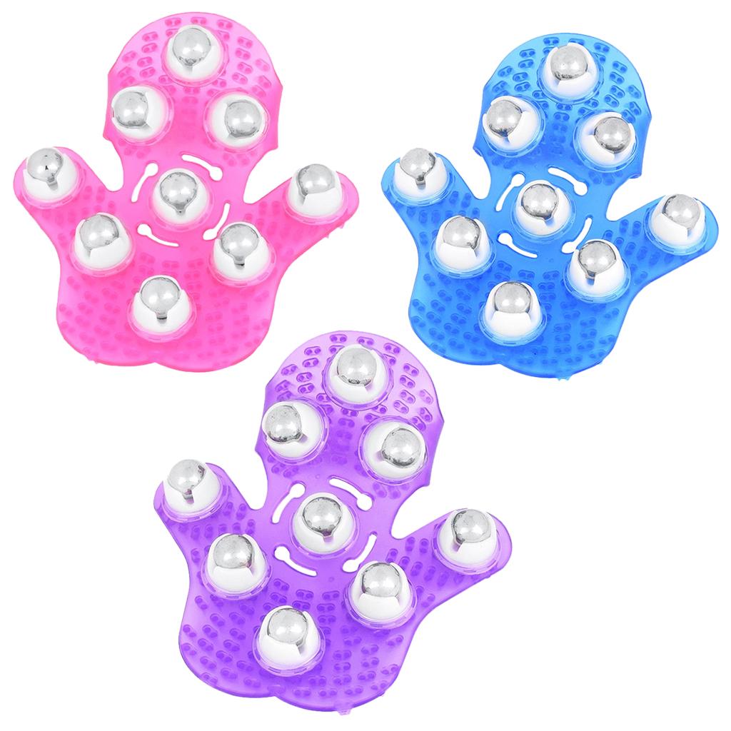 Palm 9 Balls Body Massager Massage Glove Hand Held Stress Tension Relief  Anti Cellulite Massager for Neck Back Shoulder Buttock