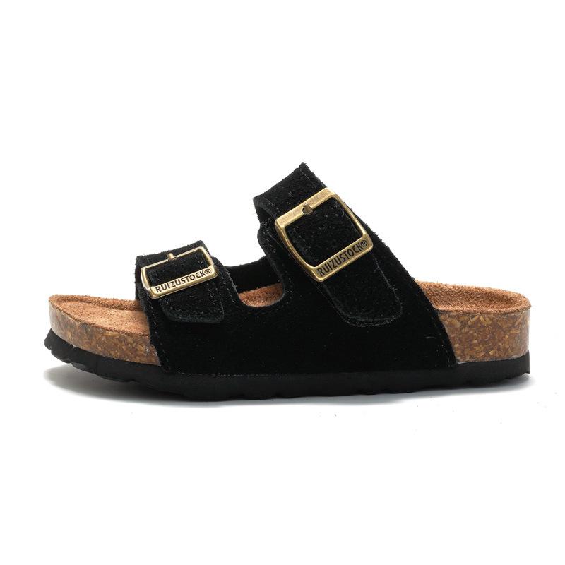 Frühlings-Neuheiten Kinder Frosted Kork Hausschuhe Jungen Strandschuhe Mädchen Studenten Sandalen Atmungsaktiv KWN
