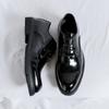 Fashion Patent Leather Business Casual Shoes for Men Thick Soles and Bright Tops Fashion Spring Autumn Designer Derby Shoes Men