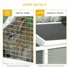 Rabbit Hutch Guinea Pig Hutch Wooden Small Animal Cage Rabbit Run Duck House with Openable Roof for Indoor Outdoor 115 x 66 x 47.5 cm