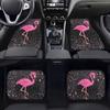 Roter Flamingo-Themen Rutschfeste Fußmatten-Set - Passgenau, Strapazierfähiges Material, Ganzjahres Fahrzeugboden-Schutz für Vorder- und Rückseite
