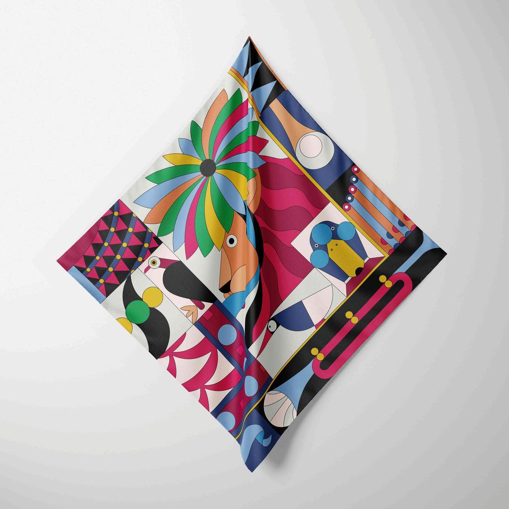 70cm*70cm Designer 2026 Chiffon Scarf Women Silk Scarf for Women Floral Neckerchief Scarf Foulard Women Bandana Silk Scarves