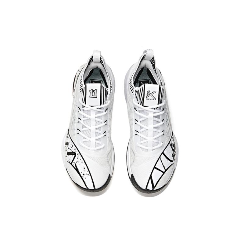 Anta KT6 Thompson Durable Breathable Low-Top Basketball Shoes White Black Sneakers 112121102-5