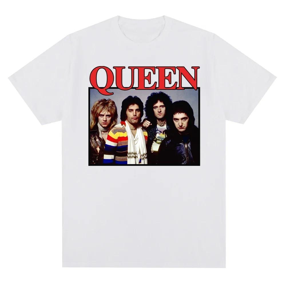 Streetwear Kleidung Vintage Queen Rock Musik Band Sommer T Shirts Fashion Unisex/Frauen Casual Kurzarm Tees 2024 Neue Unisex