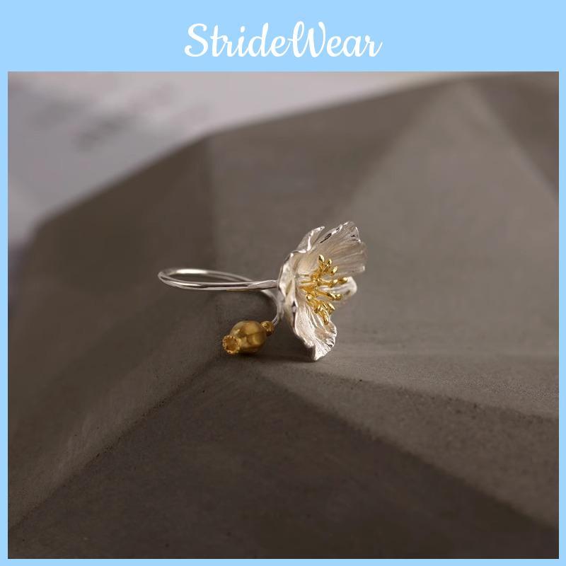 Stylish Gold Flower Center Ring For Women Perfect For Everyday Wear