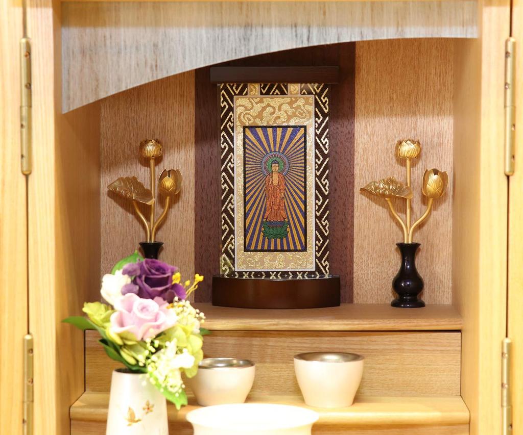 Tiara Brown Color Stand Hanging Scroll Modern Hanging Scroll Stand Height 17cm Principal Image Jodo Shinshu Otaniha [Bean] (East)