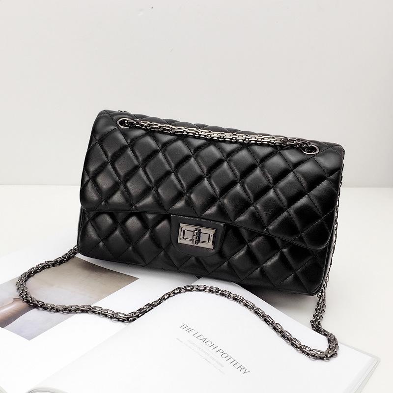 Bag Women's Summer New Single Shoulder Oblique Span Chain Bag Rhombus Small Square Bag Solid Color