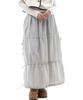 Plasma Sphere Giselle Skirt In Mint Grey (Shirred Long Skirt)