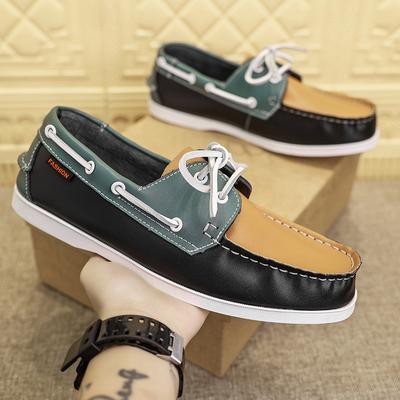Loafers British Style Classic Lazy Shoes Mens Dress Leather Men Casual Shoes Boat Shoes England Men's Flats Lace Up Men