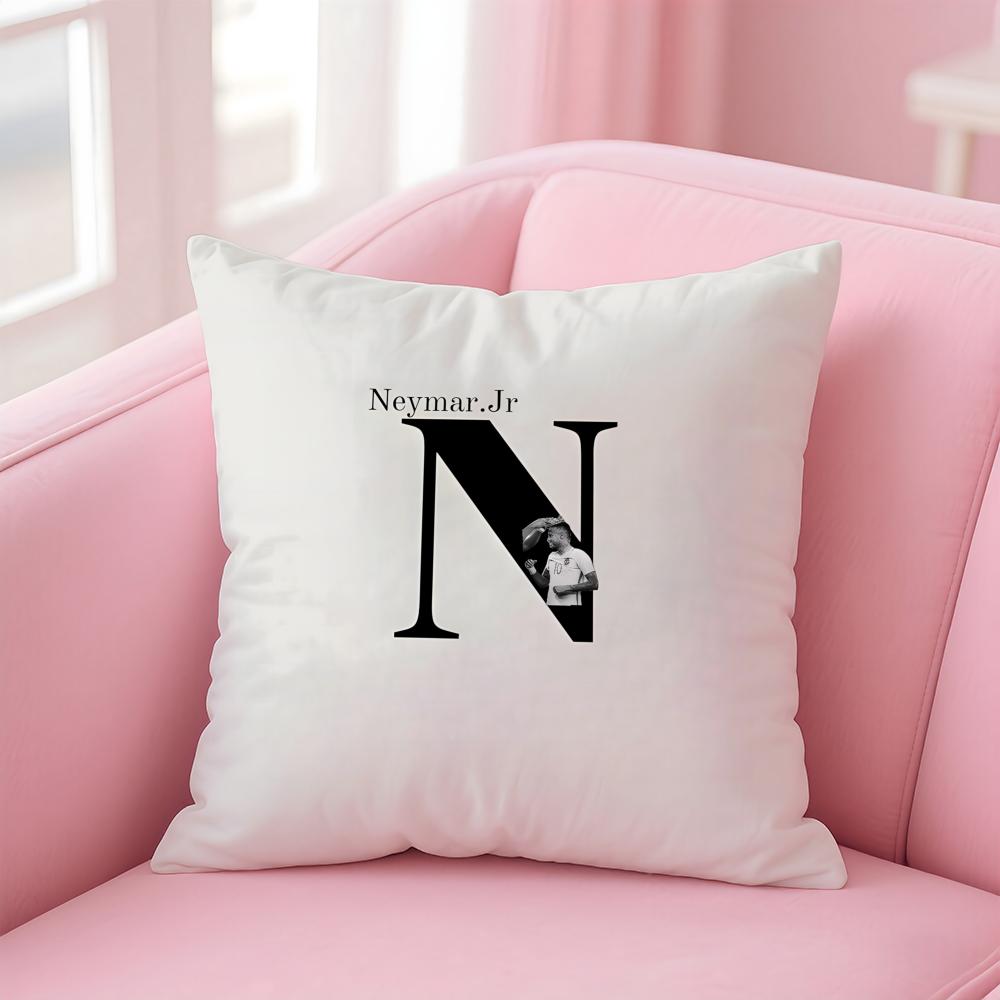 NJR NNNeymar Cushion Cover Pillowcase Short Plush Invisible zipper Room Sofa Cushion Cover
