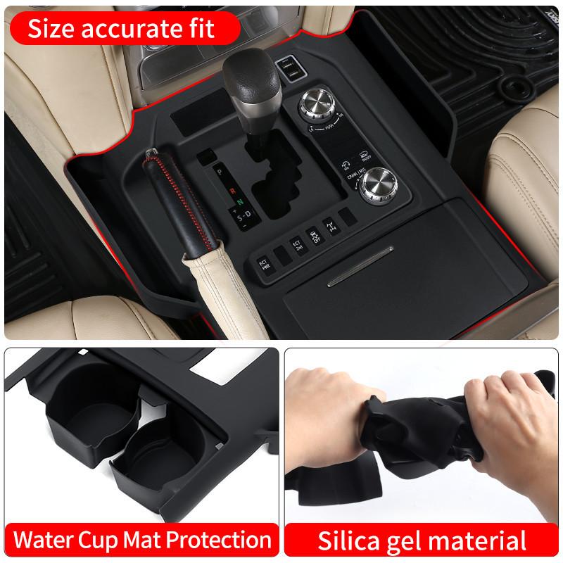For Toyota Land Cruiser 200 LC200 2016- Center Console Silicone Mat Dust Resistant Anti Slip Interior Upgrade Parts